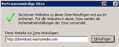 Vertrauenswürdige Site im Internet Explorer hinzufügen