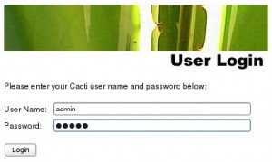 Cacti - Erstanmeldung mit admin-admin
