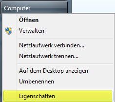 Windows 7 Computer Eigenschaften