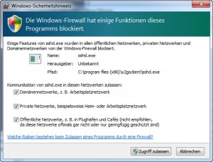 X2Go - SSHD - Windows Firewall