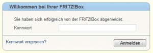 Fritzbox - Anmeldung