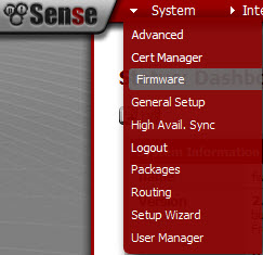 pfSense - System - Firmware