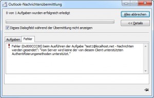 Outlook 2010 - Authentifizierungsfehler