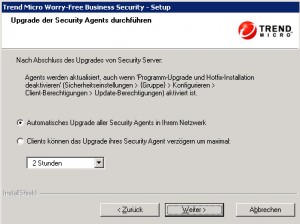 Trend Micro Worry-Free Agents Upgrade