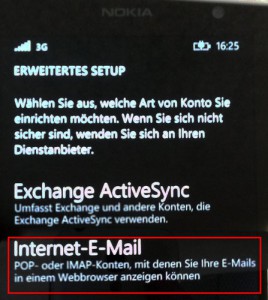 Windows Phone Internet-E-Mail