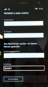 Windows Phone Internet Konto