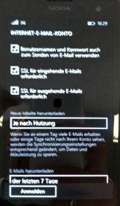 Windows Phone E-Mail-Konto