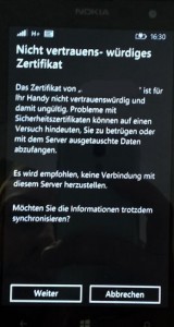Windows Phone - SSL Zertifikat