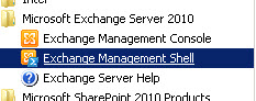 SBS2011 Exchange Management Shell