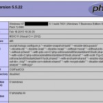 Windows7 IIS PHP PHPinfo Test