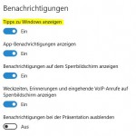 Windows10 Benachrichtigungen
