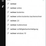 Windows 10 Web Suche