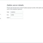 Zabbix 3 - Webinstall Server Details