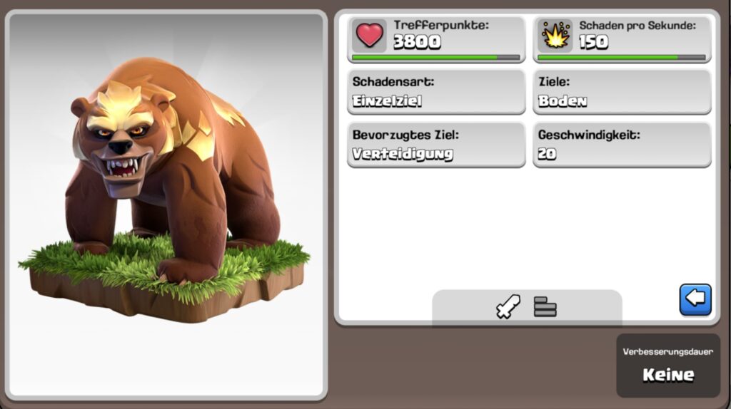 clash of clans druide bear