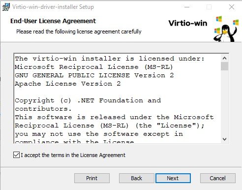 Proxmox Windows Guest Agent VirtIO Driver Setup License